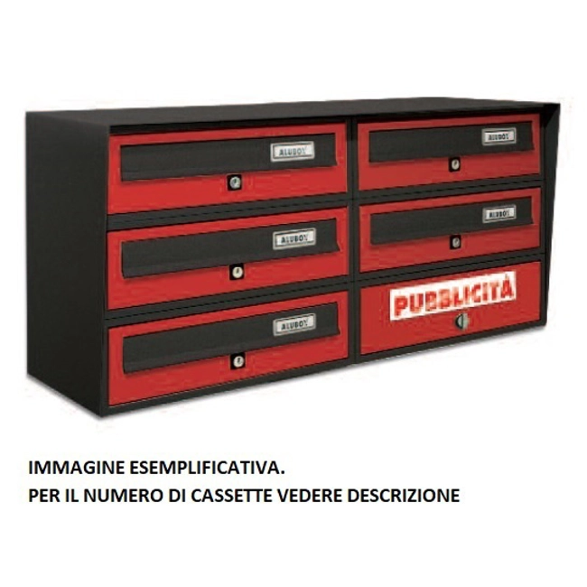 Vendita online Casellario postale 6 posti orizzontale esterno - Slim